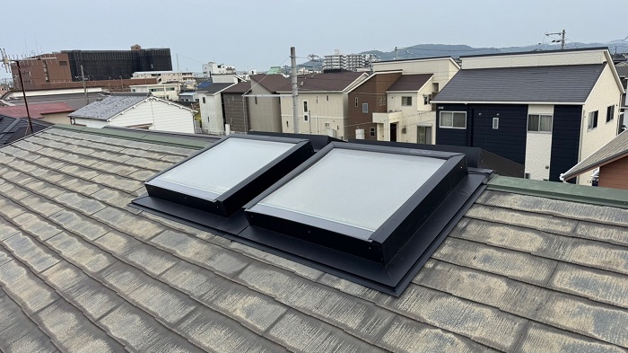 板金で雨漏り修理した天窓