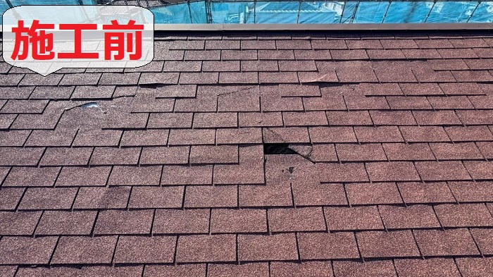 神戸市須磨区で屋根修理を行う前の様子