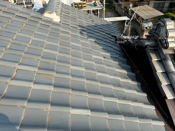 葺き戻し後の瓦屋根