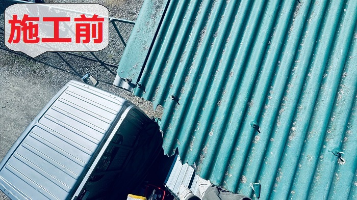 スレート屋根修理前