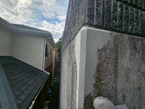 補修後の擁壁の様子