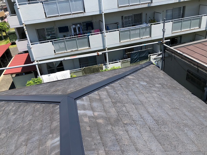 神戸市中央区での棟板金交換工事完了