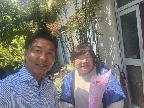 お客様との写真