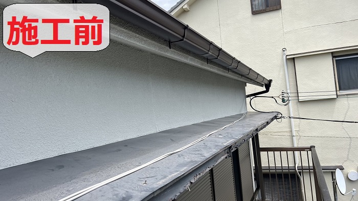 神戸市須磨区で板金工事を行う前の様子