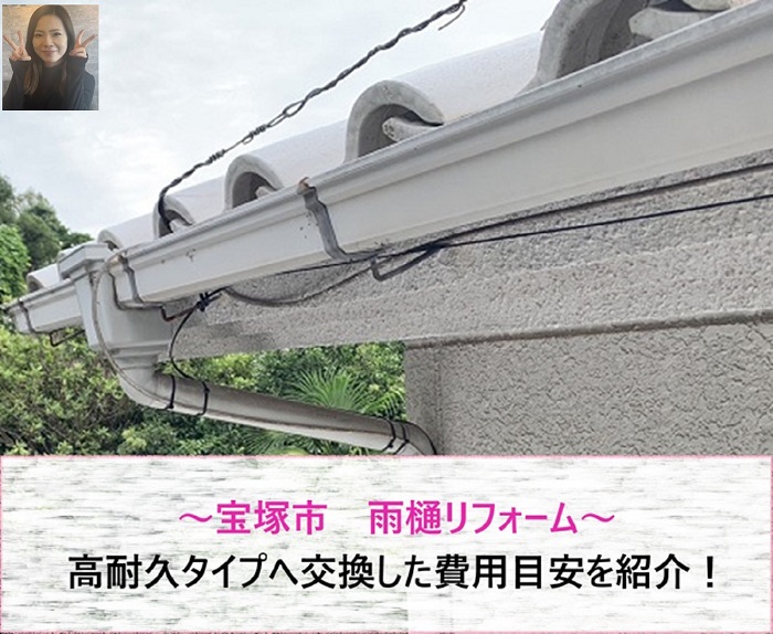 宝塚市　雨樋リフォーム事例！高耐久タイプへ交換した費用目安【サキブログ】