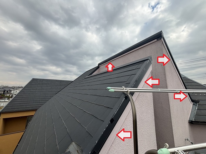 破風板に板金を巻く前の様子