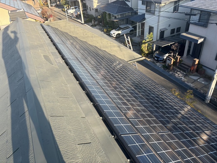 三田市でスレート屋根の無料点検を行った現場