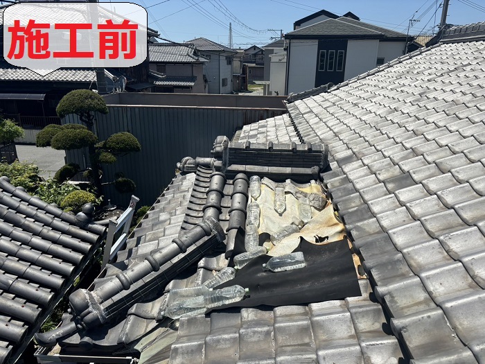 瓦屋根葺き替え前