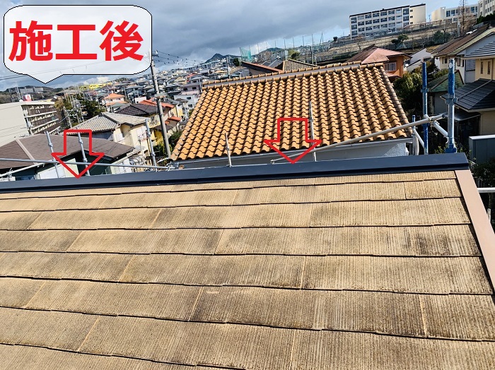 棟板金交換後