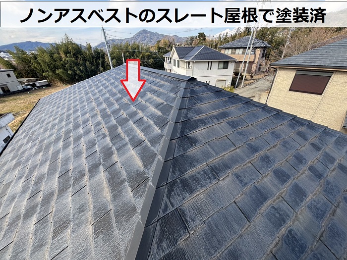 ノンアスベスト屋根材のスレート屋根