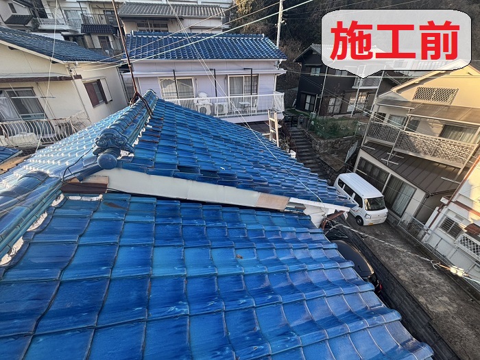神戸市で自然災害対策となる屋根修繕を行った後の様子