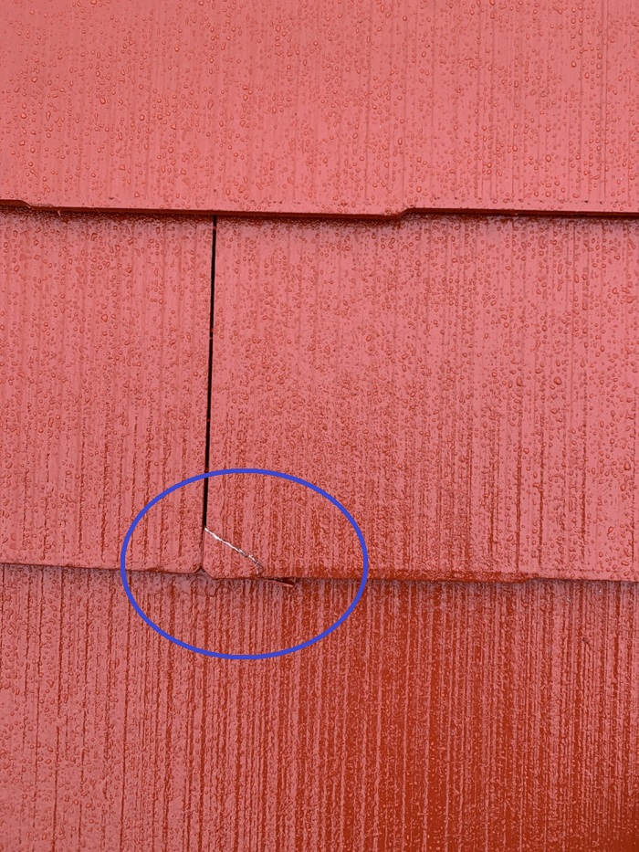 加古郡稲美町でスレート屋根補修！ひび割れた屋根材を差し替えます