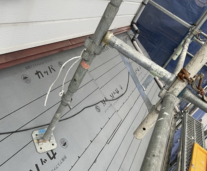 防水シート貼り完了