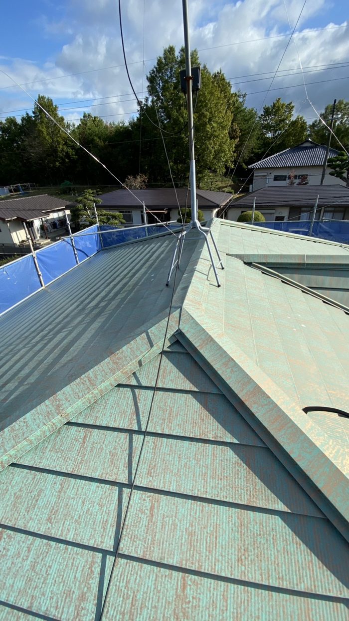 塗装前のアルミ製屋根