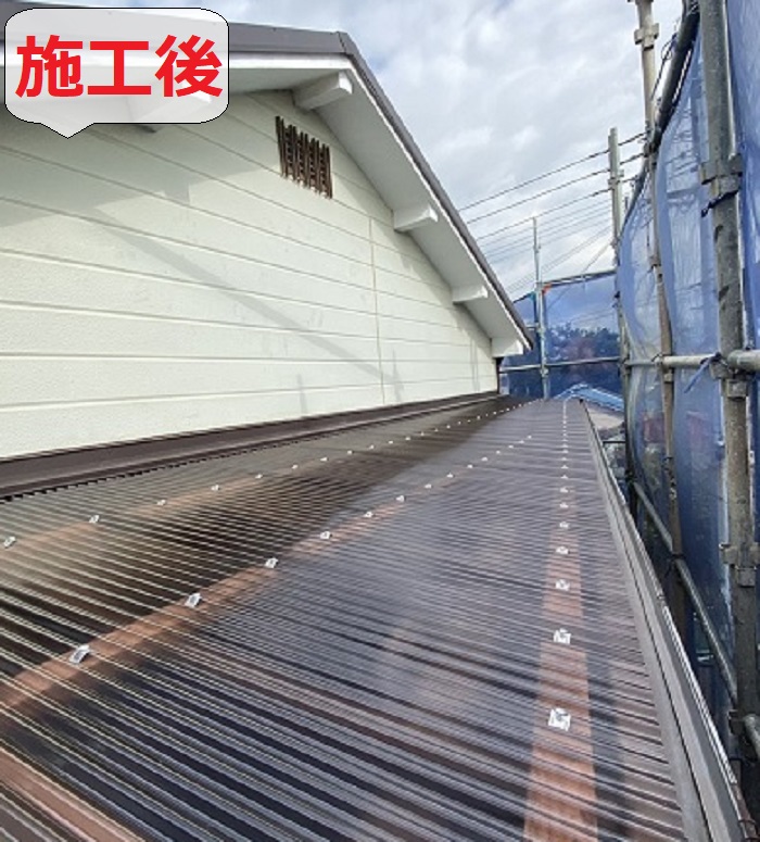 高砂市でベランダ波板貼り替えを行った後の様子