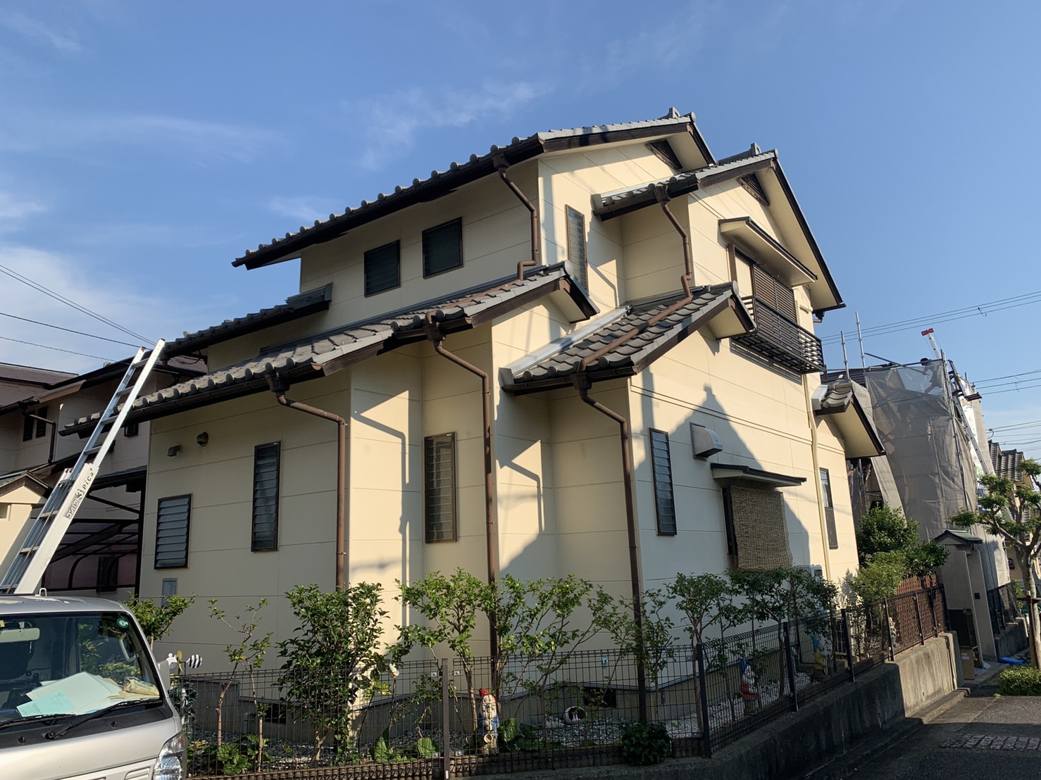 屋根塗装を行った神戸市西区のお家