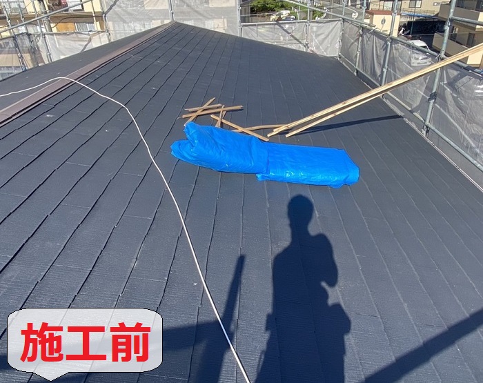 スレート屋根の雨漏り修理前