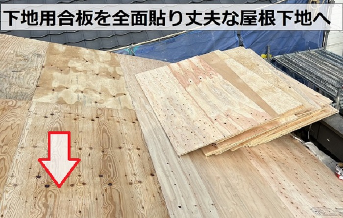 下地用合板貼り