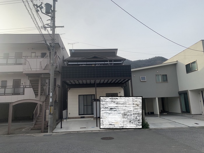 神戸市西区でパミール屋根の調査を行ったお家の様子