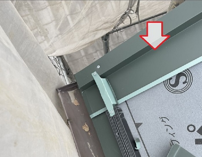 ケラバの捨て水切り