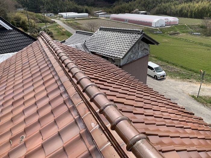 宝塚市で屋根リフォーム工事をする前の瓦屋根