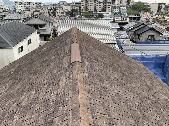 神戸市須磨区で屋根カバー工事をする前の様子