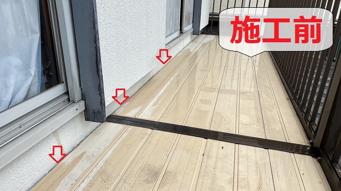 雨漏り応急処置施工前