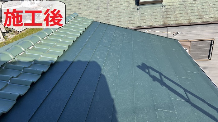 スレート屋根雨漏り修理後
