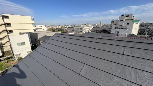 カバー工法した屋根