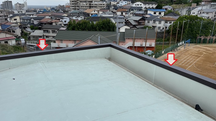 神戸市垂水区での屋上笠木交換は完了