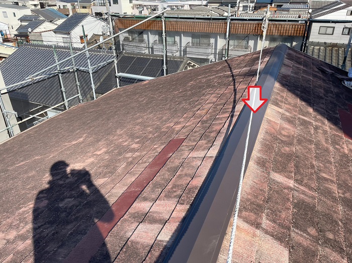 尼崎市でのマンションスレート屋根修理完了