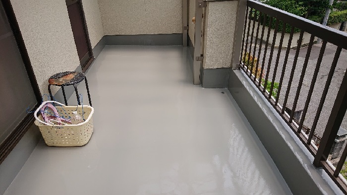 姫路市でのウレタン防水工事完了
