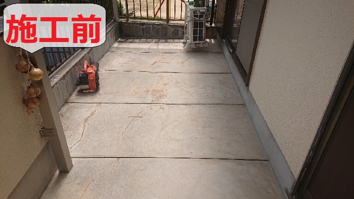 ベランダからの雨漏り数理前