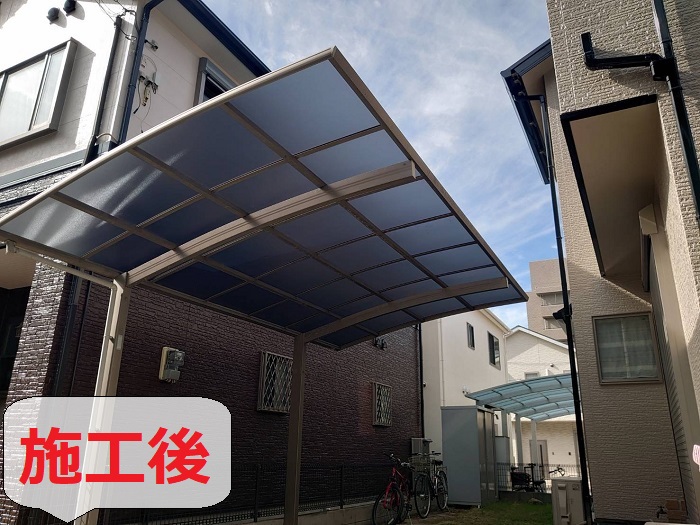 カーポート屋根貼り替え後