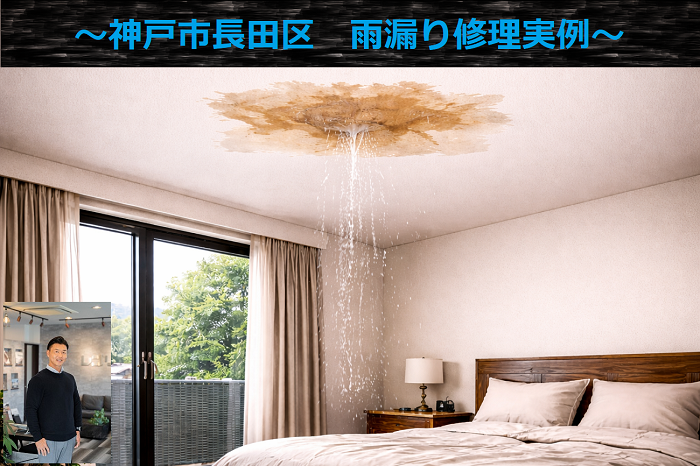 神戸市長田区　工事費用５０万円以下の雨漏り修理実例を公開！