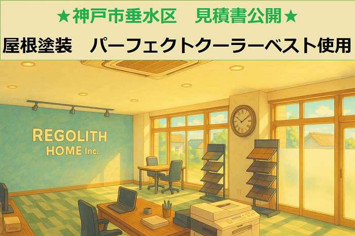 神戸市垂水区　見積書公開！屋根塗り替え　パーフェクトクーラーベスト使用
