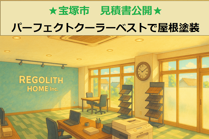 宝塚市 見積書公開!屋根塗り替え パーフェクトクーラーベスト使用