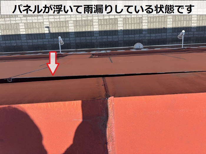 パネルが浮いている様子