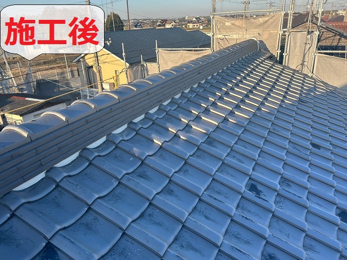 神戸市須磨区で漆喰工事を行った後の様子