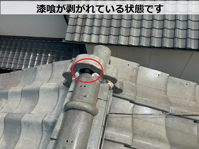 漆喰が上がれている様子