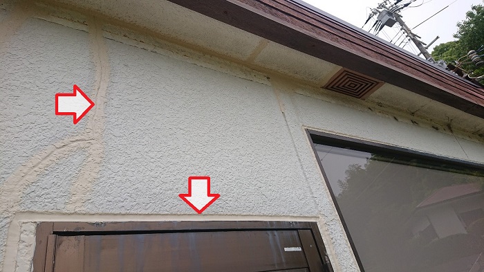 神戸市兵庫区で外壁からの雨漏りを簡易的に修理した後の様子