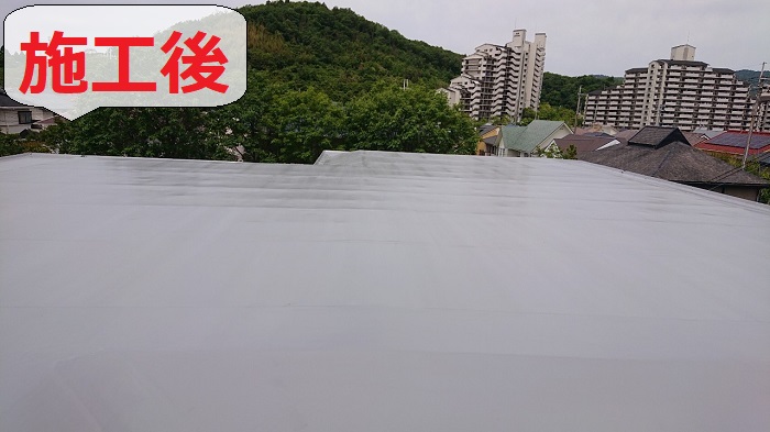 神戸市須磨区で屋上修理を行った後の様子