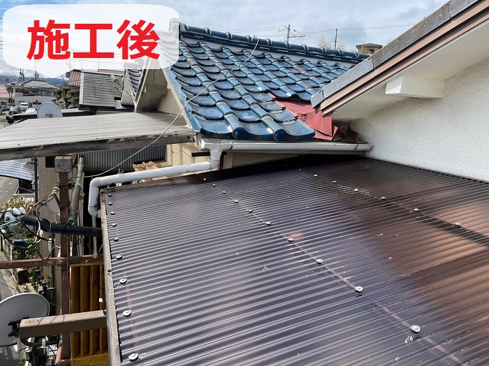 神戸市で波板貼り替えを行った後の様子