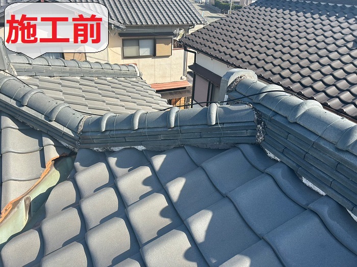 雨漏り調査後の屋根修理前
