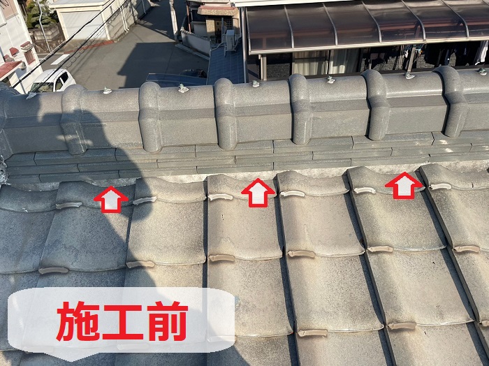 棟瓦積み替え前