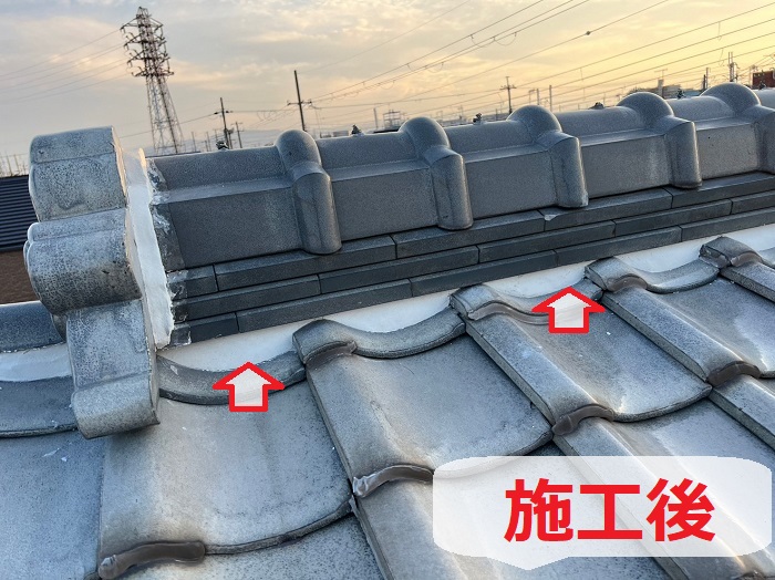 漆喰打ち替え後