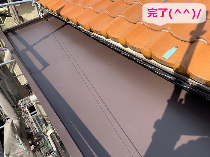 加古川市での庇屋根板金工事完了