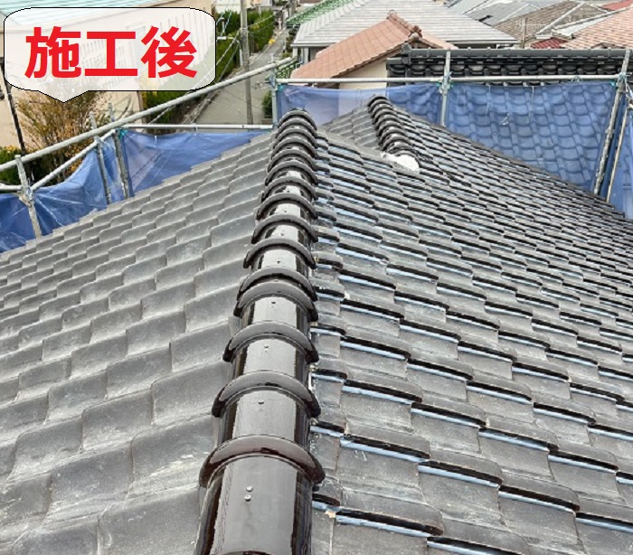棟瓦積み替え後