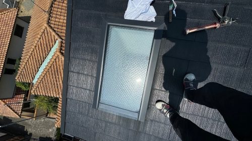 補修した天窓の様子