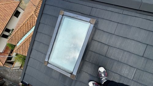 雨漏りしている天窓